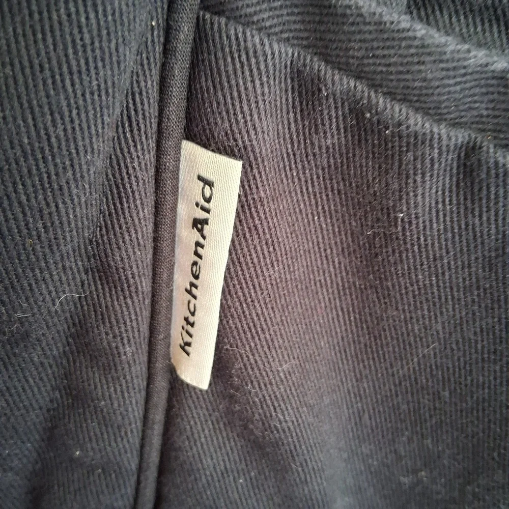 Genuine KitchenAid Black Quilted Canvas Appliance Cover VGC Side Pocket